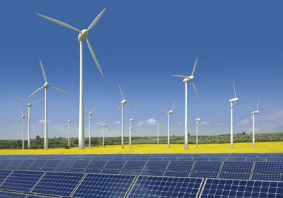 Solar and wind renewable energy