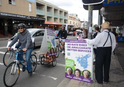Bicycle ride against the forced council amalgamations