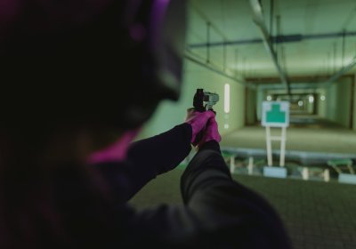 Person at a shooting range