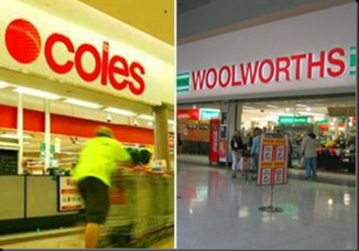 Coles and Woolworths collage
