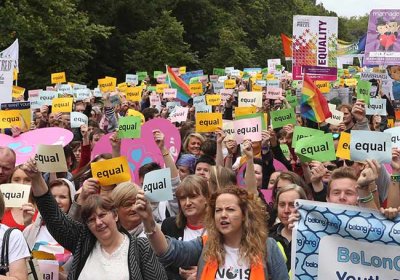 Supporters of marriage equality in Ireland