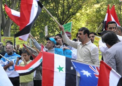 Sydney protest in support of the Syrian uprising