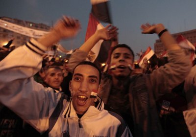 Tahrir Square after Mubarak resigned