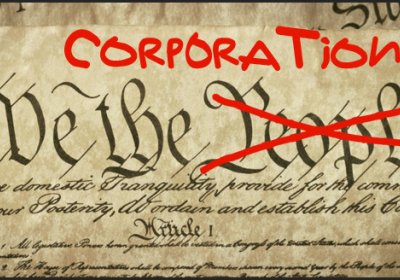 Graphic that says 'We the corporate citizens united'.