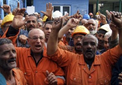 Suez Canal Company workers in Egypt launch an open-ended strike on February 10.