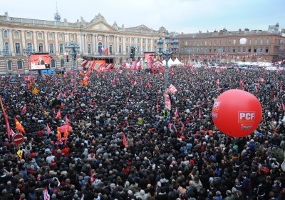 A mass rally in support of the Left Front, April 5, Toulouse.