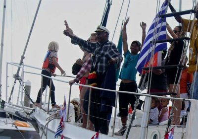 Uncle Kevin Buzzacott on the Freedom Flotilla