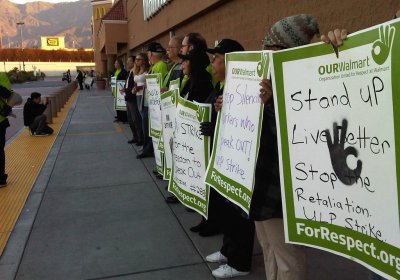 Walmart workers strike and protest