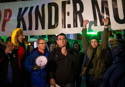 Angry protesters take to the streets of Vancouver after the approval of Kinder Morgan and other pipelines on November 29.