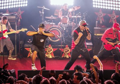 Prophets of Rage at their first live show in Los Angeles in May.