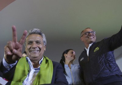 Newly elected President Lenin Moreno and his Vice-President Jorge Glass.