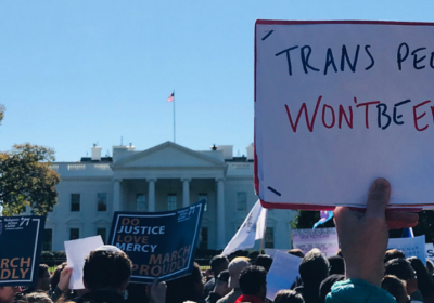 Trans rights protest