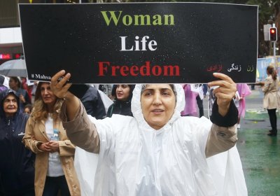 ‘Woman, Life, Freedom’ — Protesters show solidarity with the Iranian uprising on October 22