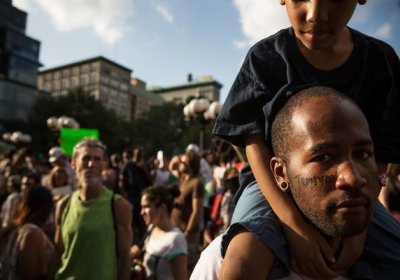 Protesters fill Union Square in New York after George Zimmerman was acquitted.