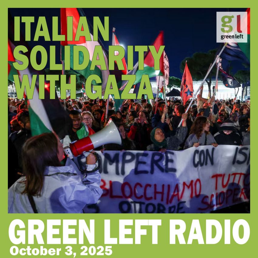 Italian union solidarity with the Sumud Flotilla