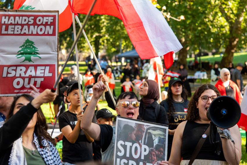 Hands off Lebanon rally, April 11