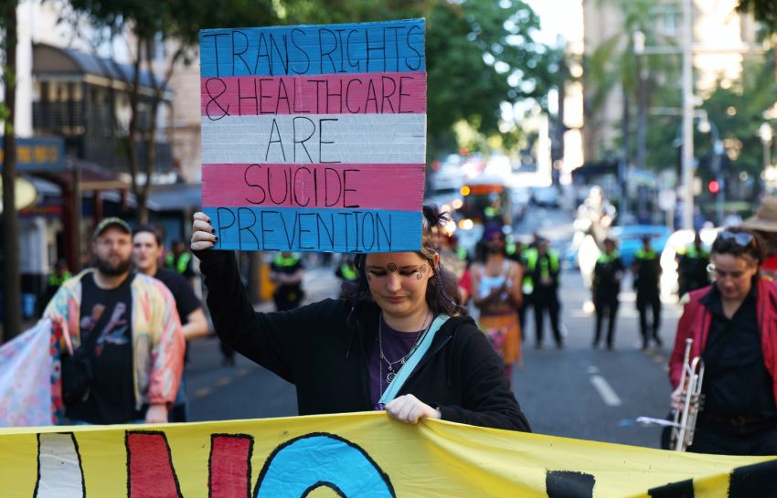 'Trans rights and health care are suicide prevention'