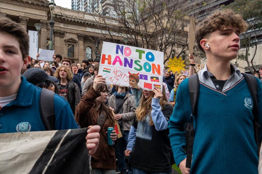 naarm protest against hanson