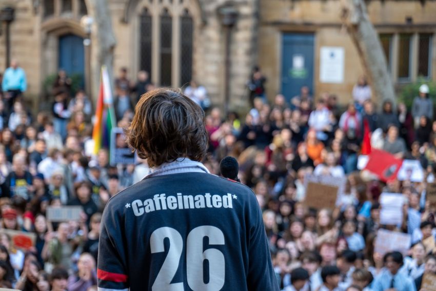 high school activist at hanson rally