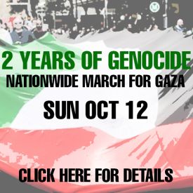 2 years of genocide nationwide march for gaza sunday october 12