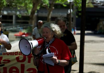 Coral Wynter addresses action September 20. Photo: Zebedee Parkes