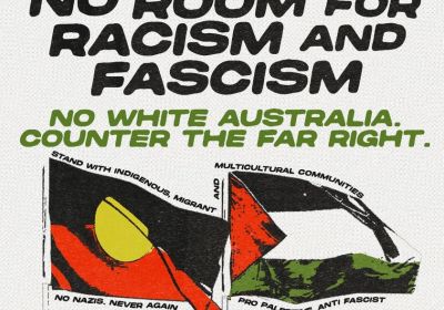 Counter protest against far right in Naarm