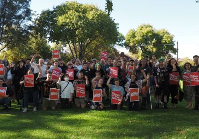Housing for People not Profit action group photo - APNSA