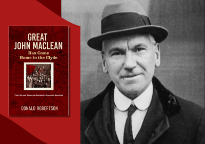 Historical photo of John Maclean and the book cover