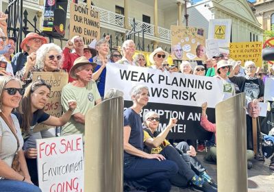 protesting NSW planning laws