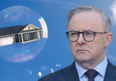 house in a bubble and Anthony Albanese