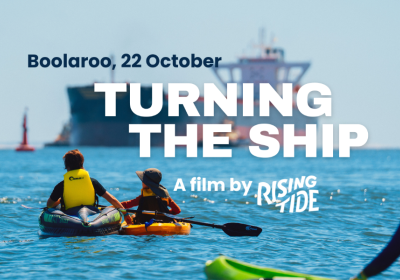 Poster for Film Screening in Boolaroo of Turning the Ship