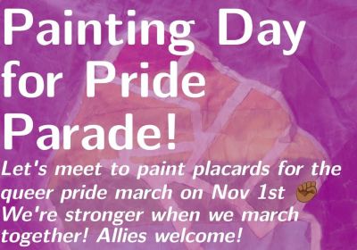 Graphic: Painting Day for Pride Parade 18/10/2025 Tarntanya
