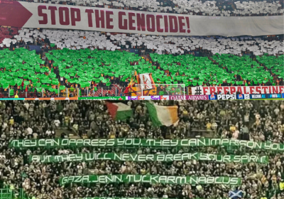 Football fans express solidarity with Palestine