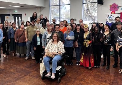 Cropped photo from Anti-Poverty Network South Australian event