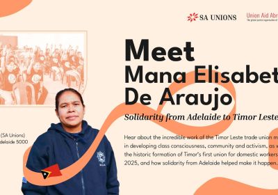 Graphic for APHEDA event 'Meet Mana Elisabeth De Araujo' on 24/11/2025