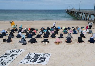 Cropped photo for upcoming event Heads in the Sand: Climate COP OUT 22/11/2025 Henley Beach Jetty