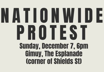 Graphic for event December Nationwide Protest for Palestine – Gimuy/Cairns, 07/12/2025
