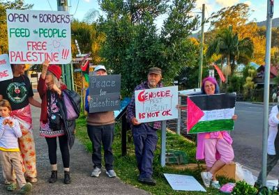 Cropped photo of Nimbin Vigil For Palestine action