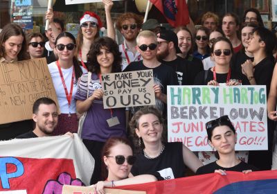 bookshop workers on strike 