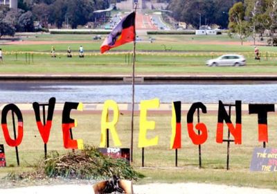 Sovereignty sign in Canberra