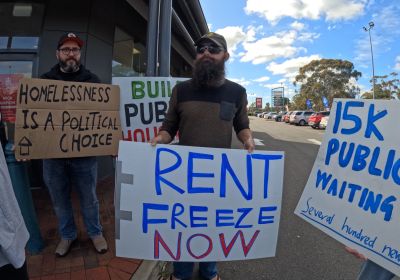 Anti-Poverty Network South Australia housing protest