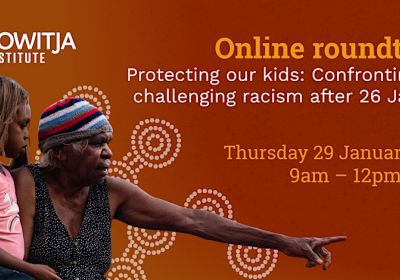 Graphic for event Protecting our kids: Confronting and challenging racism after 26 January, 9am-12pm AEDT 29/01/2026 online