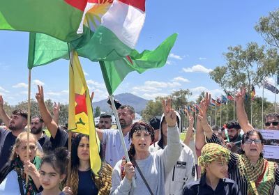 rojava solidarity rally in canberra