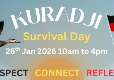 Graphic for event Kuradji Survival Day 2026, 10am-4pm 26/01/2026 Kuradji, Sandon Point