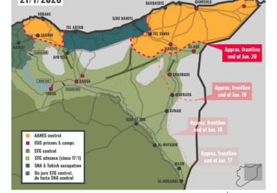 Map of Northern Syria cr Rojava Information Centre