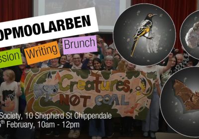 Artwork and graphic for event Stop Moolarben Coal Expansion Submission Writing Brunch, 10am-12pm 15/02/2026, Humanist Society of NSW, 10 Shepherd St, Chippendale NSW 2008