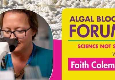 Artwork and graphic for event Algal Bloom Forum - Science not Spin, with Faith Coleman, 2:30pm-4:30pm 21/02/2026 Duke of Brunswick Hotel, 207 Gilbert St, Adelaide SA 5000