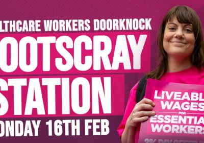 Artwork and graphic for event Join the Healthcare Workers DoorknockArtwork and graphic for eventHealthcare Workers Doorknock, 11am 18/02/2026 Footscray Station, Hopkins St &, Irving St, Footscray VIC 3011