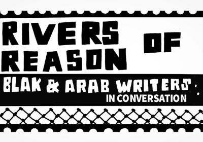 Artwork and graphic for event Rivers of Reason: Blak & Arab Writers in Conversation, 2:30pm-7:30pm 02/03/2026 Adelaide town Hall, 128 King William St, Adelaide SA 5000