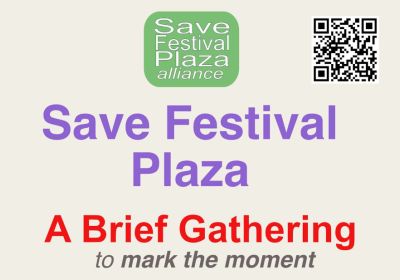 Graphic for event Save Festival Plaza A Brief Gathering To Mark The Moment, 5pm 17/02/2026 Parliament House Tarntanya (Adelaide) SA 5000